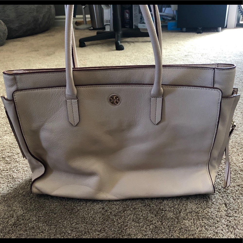 Tory Burch peach / pink tote
